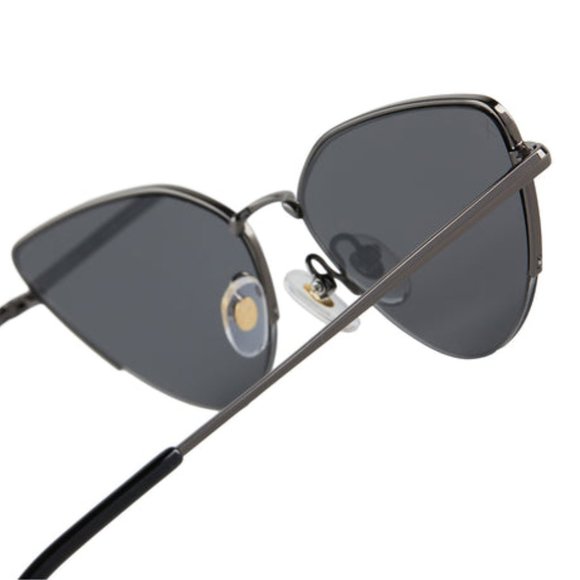 Dime Optics Fairfax Sunglasses in Shiny Gunmetal/Grey main image 4